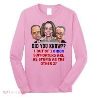 Funny Biden Supporters Are Stupid Anti Biden Democrats Gift Long Sleeve Shirt thumb 0