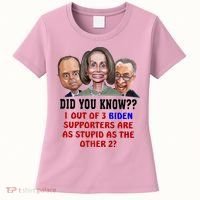 Funny Biden Supporters Are Stupid Anti Biden Democrats Gift Women's T-Shirt thumb 0