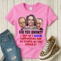 Funny Biden Supporters Are Stupid Anti Biden Democrats Gift Women's T-Shirt thumb 3