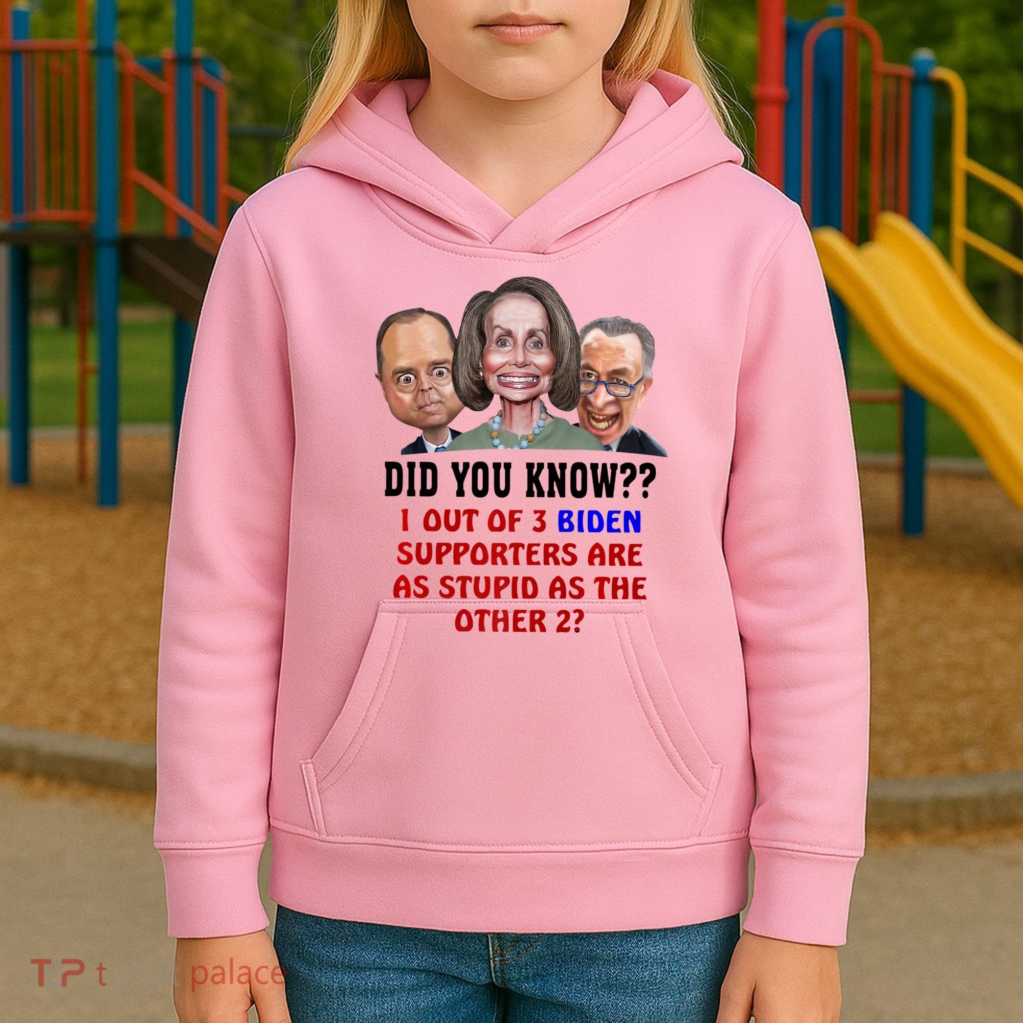 Funny Biden Supporters Are Stupid Anti Biden Democrats Gift Kids Hoodie