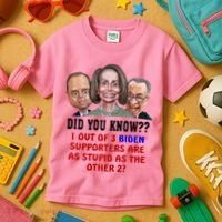 Funny Biden Supporters Are Stupid Anti Biden Democrats Gift Kids T-Shirt thumb 3
