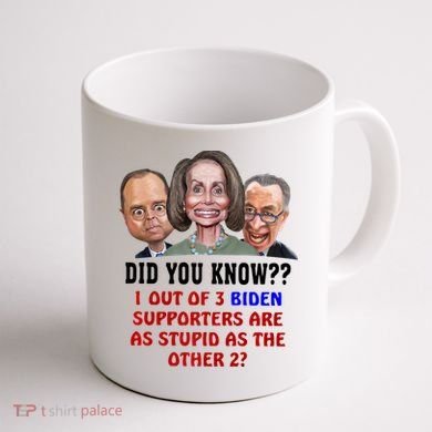 Funny Biden Supporters Are Stupid Anti Biden Democrats Gift Coffee Mug back