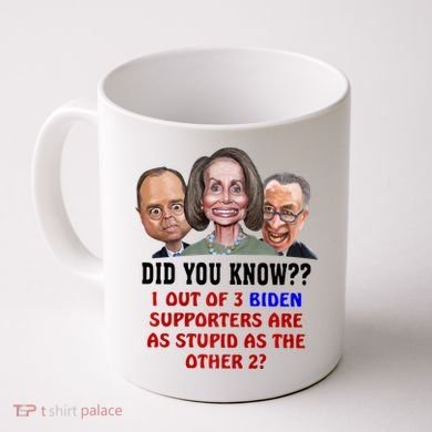 Funny Biden Supporters Are Stupid Anti Biden Democrats Gift Coffee Mug