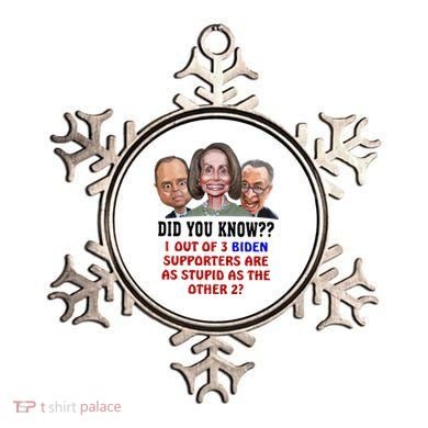 Funny Biden Supporters Are Stupid Anti Biden Democrats Gift Ornament
