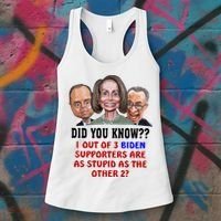 Funny Biden Supporters Are Stupid Anti Biden Democrats Gift Women's Tank Top thumb 3