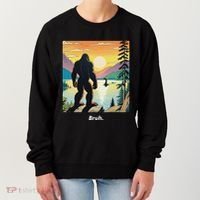 Funny Bigfoot Sasquatch Loch Ness Monster Bruh Women's Sweatshirt thumb 0
