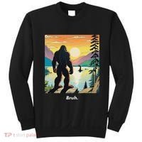 Funny Bigfoot Sasquatch Loch Ness Monster Bruh Sweatshirt thumb 0