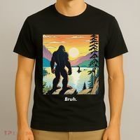 Funny Bigfoot Sasquatch Loch Ness Monster Bruh T-Shirt thumb 3