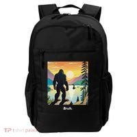 Funny Bigfoot Sasquatch Loch Ness Monster Bruh Backpack thumb 0