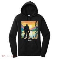 Funny Bigfoot Sasquatch Loch Ness Monster Bruh Women's Hoodie thumb 0