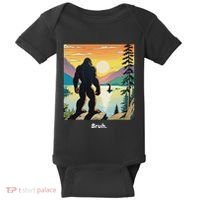 Funny Bigfoot Sasquatch Loch Ness Monster Bruh Baby Bodysuit thumb 0
