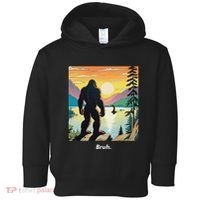 Funny Bigfoot Sasquatch Loch Ness Monster Bruh Toddler Hoodie thumb 0