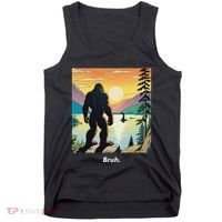 Funny Bigfoot Sasquatch Loch Ness Monster Bruh Tank Top thumb 0