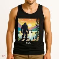 Funny Bigfoot Sasquatch Loch Ness Monster Bruh Tank Top thumb 3