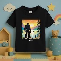 Funny Bigfoot Sasquatch Loch Ness Monster Bruh Toddler T-Shirt thumb 3