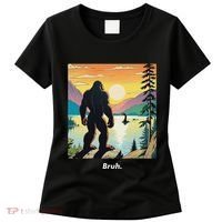 Funny Bigfoot Sasquatch Loch Ness Monster Bruh Women's T-Shirt thumb 0