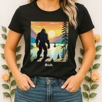 Funny Bigfoot Sasquatch Loch Ness Monster Bruh Women's T-Shirt thumb 2