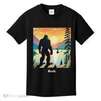 Funny Bigfoot Sasquatch Loch Ness Monster Bruh Kids T-Shirt thumb 0