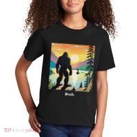 Funny Bigfoot Sasquatch Loch Ness Monster Bruh Kids T-Shirt thumb 2