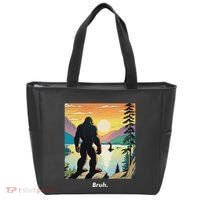 Funny Bigfoot Sasquatch Loch Ness Monster Bruh Tote Bag thumb 0