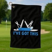 Funny Bladesmith Swiss I’Ve Got This Knife Day Golf Towel thumb 1