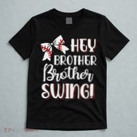 Funny Baseball Sister Hey Brother Brother Swing Baseball T-Shirt thumb 5