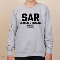 FRONT & BACK Search And Rescue American Flag SAR Team Women's Sweatshirt thumb 0