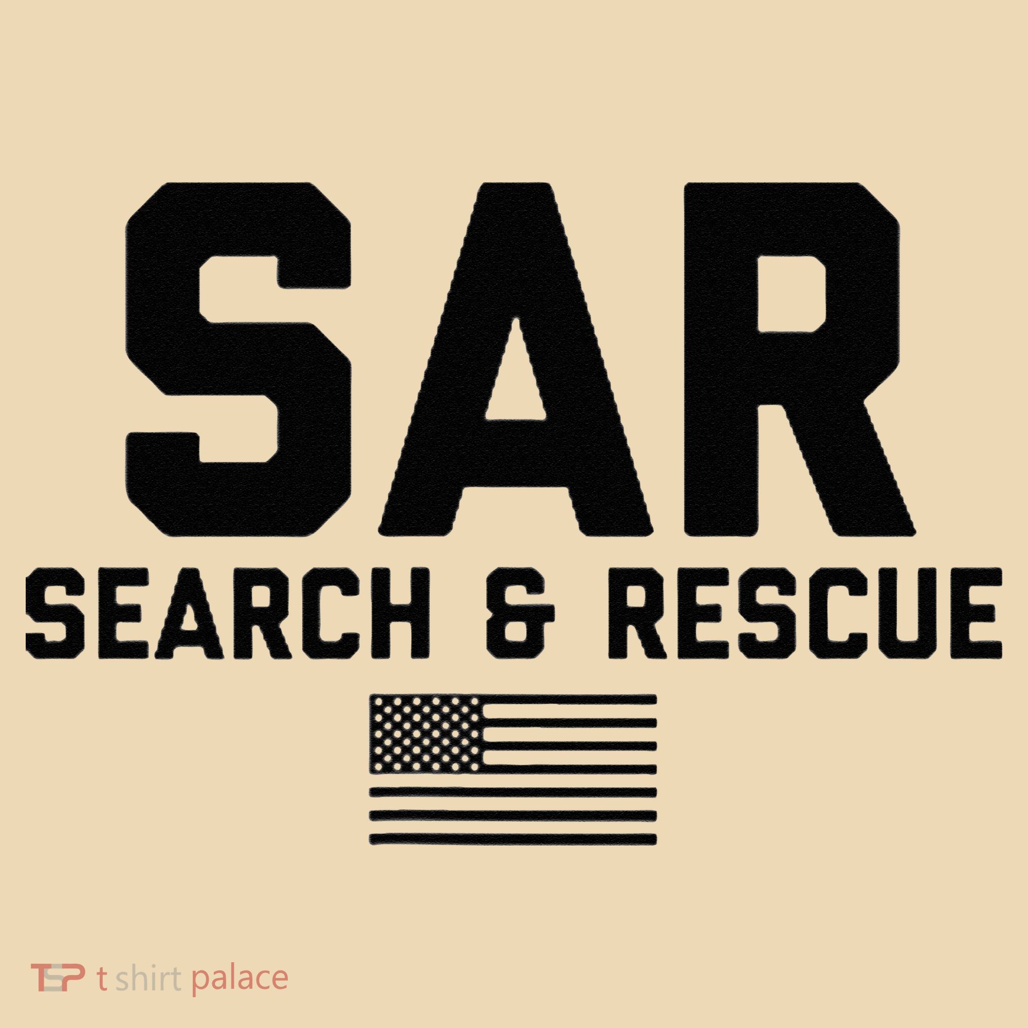 FRONT & BACK Search And Rescue American Flag SAR Team Tote Bag