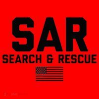 FRONT & BACK Search And Rescue American Flag SAR Team Santa Hat thumb 1