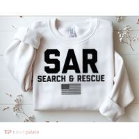 FRONT & BACK Search And Rescue American Flag SAR Team Sweatshirt thumb 2