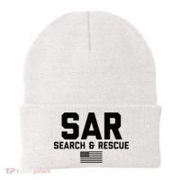FRONT & BACK Search And Rescue American Flag SAR Team Beanie thumb 0
