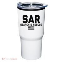 FRONT & BACK Search And Rescue American Flag SAR Team Tumbler thumb 0