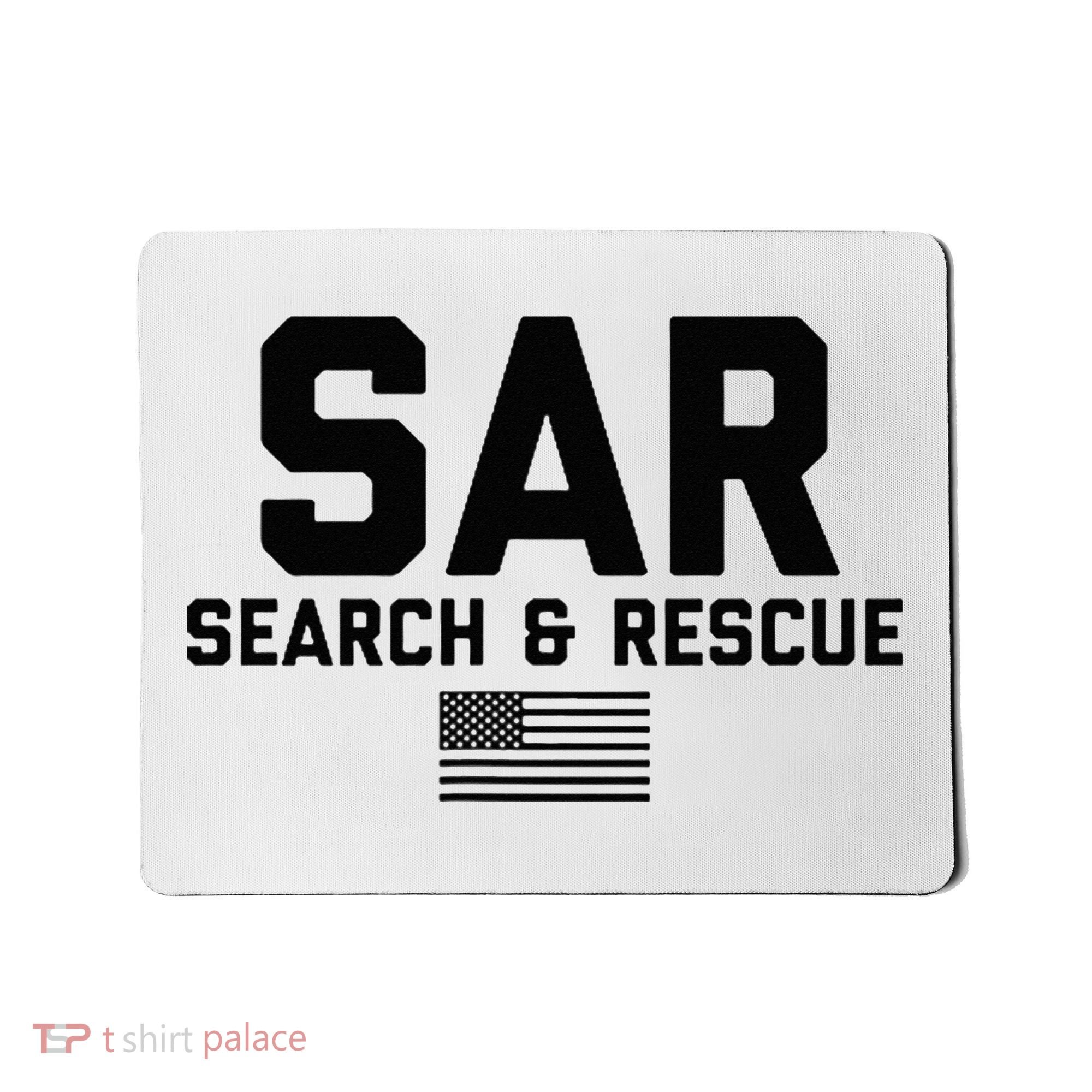 FRONT & BACK Search And Rescue American Flag SAR Team Mousepad