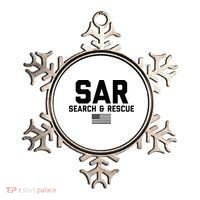 FRONT & BACK Search And Rescue American Flag SAR Team Ornament thumb 0