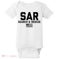 FRONT & BACK Search And Rescue American Flag SAR Team Baby Bodysuit thumb 0