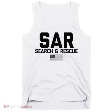 FRONT & BACK Search And Rescue American Flag SAR Team Tank Top