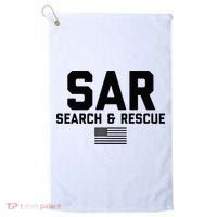 FRONT & BACK Search And Rescue American Flag SAR Team Golf Towel thumb 0