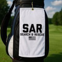 FRONT & BACK Search And Rescue American Flag SAR Team Golf Towel thumb 2