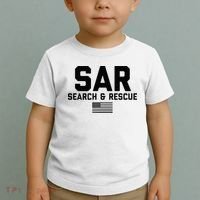 FRONT & BACK Search And Rescue American Flag SAR Team Toddler T-Shirt thumb 2