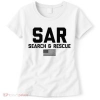 FRONT & BACK Search And Rescue American Flag SAR Team Women's T-Shirt thumb 0
