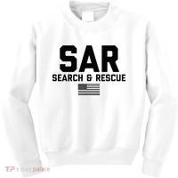 FRONT & BACK Search And Rescue American Flag SAR Team Kids Sweatshirt thumb 0