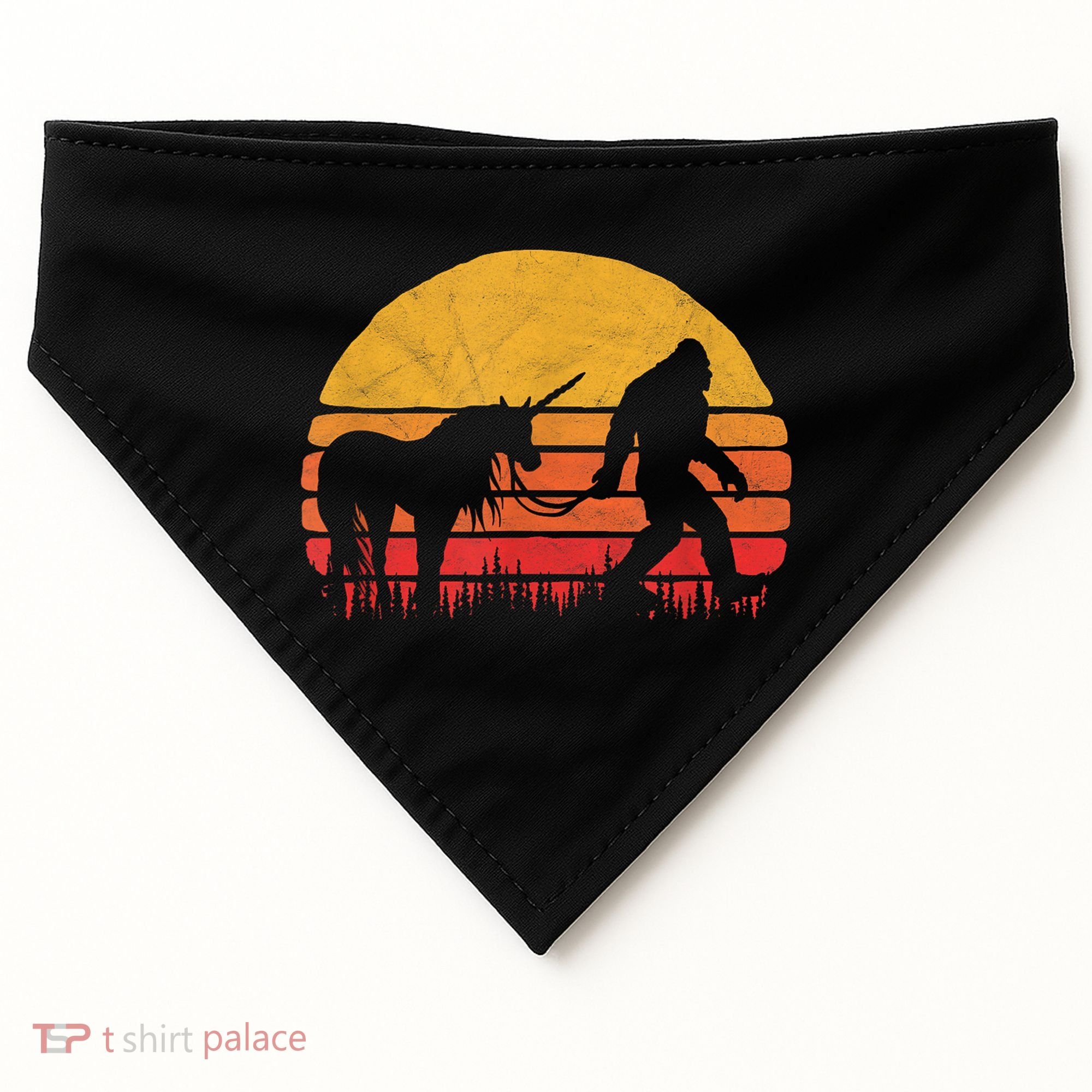 Funny Bigfoot Sasquatch & Unicorn Legends! USA-Made Doggie Bandana