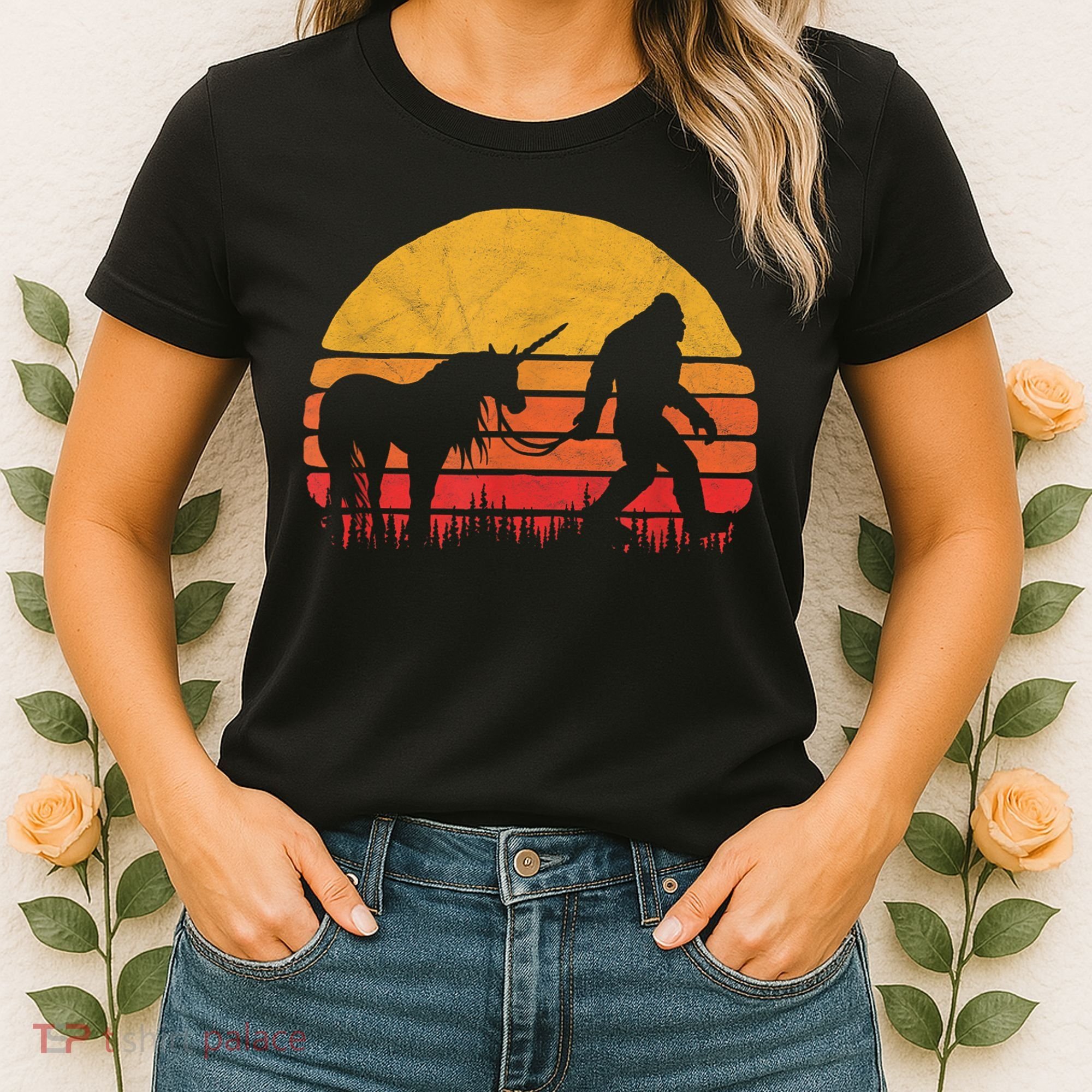 Funny Bigfoot Sasquatch & Unicorn Legends! Women's T-Shirt