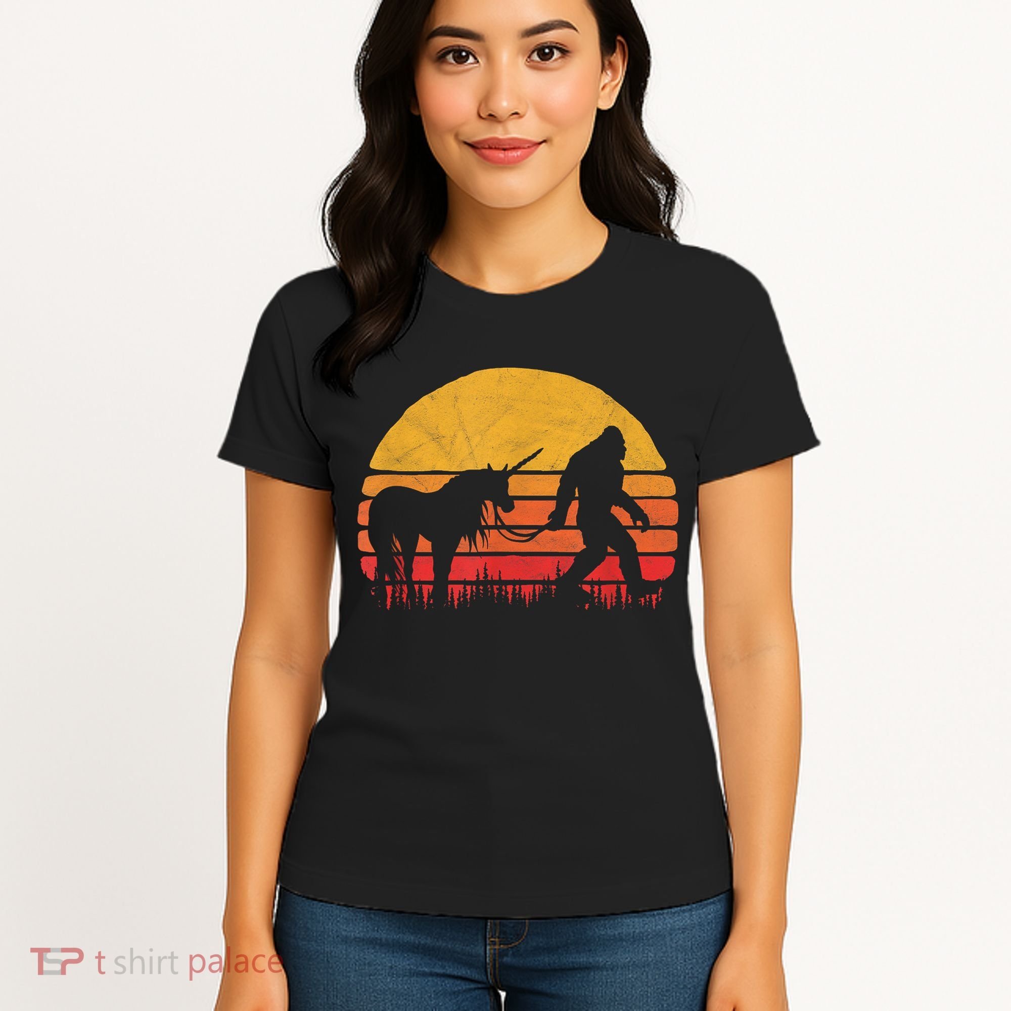 Funny Bigfoot Sasquatch & Unicorn Legends! Women's T-Shirt
