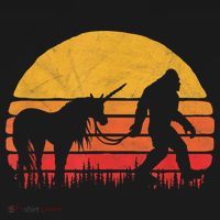 Funny Bigfoot Sasquatch & Unicorn Legends! Kids Sweatshirt thumb 2