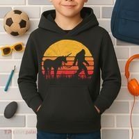 Funny Bigfoot Sasquatch & Unicorn Legends! Kids Hoodie thumb 2
