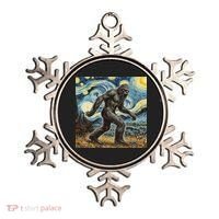 Funny Bigfoot Starry Night Sasquatch Van Gogh Sky Painting Ornament thumb 0