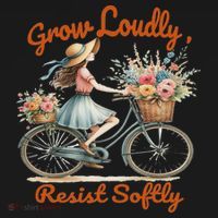 Floral Bike Subtle 8647 Trump Resist ,boho Vintage T-Shirt thumb 7