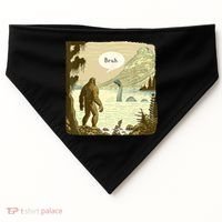 Funny Bigfoot Sasquatch Loch Ness Monster Introvert Bruh USA-Made Doggie Bandana thumb 0
