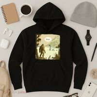 Funny Bigfoot Sasquatch Loch Ness Monster Introvert Bruh Hoodie thumb 3